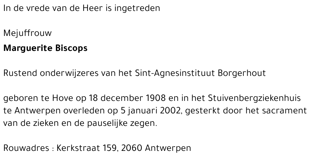 Marguerite Biscops