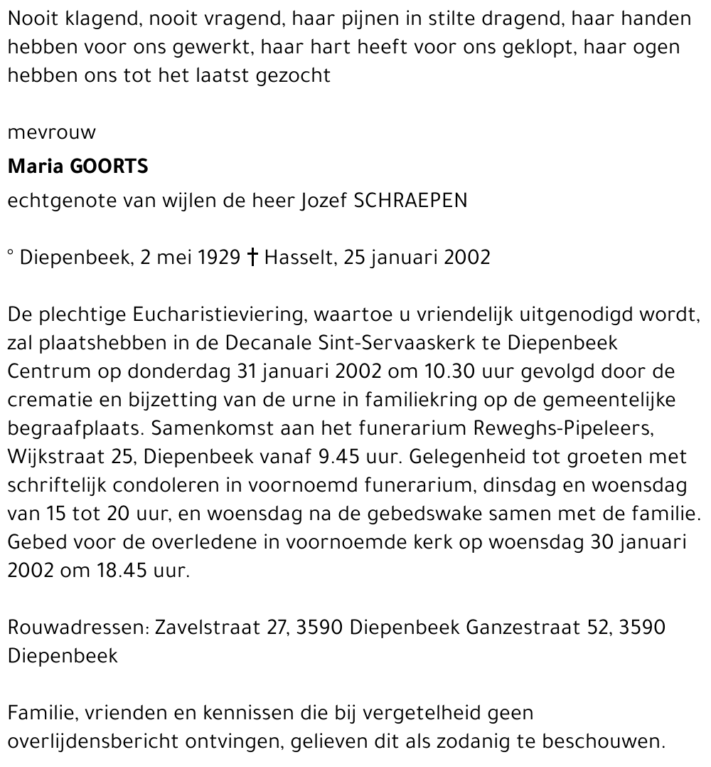 Maria GOORTS
