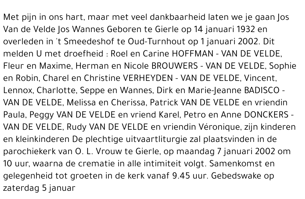 Van de Velde Jos