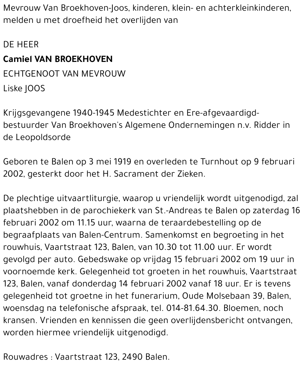 Camiel Van Broekhoven