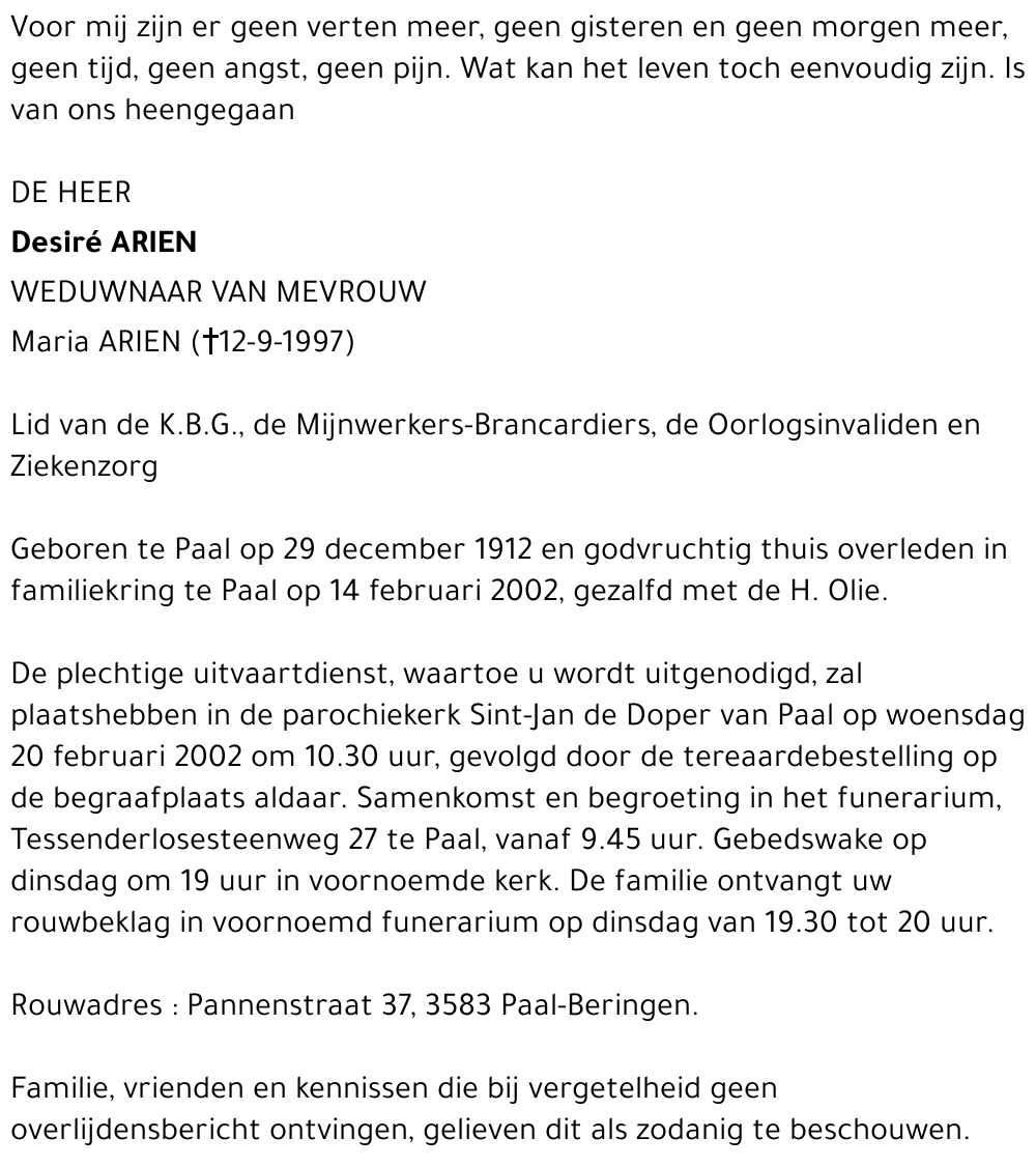 Desiré Arien