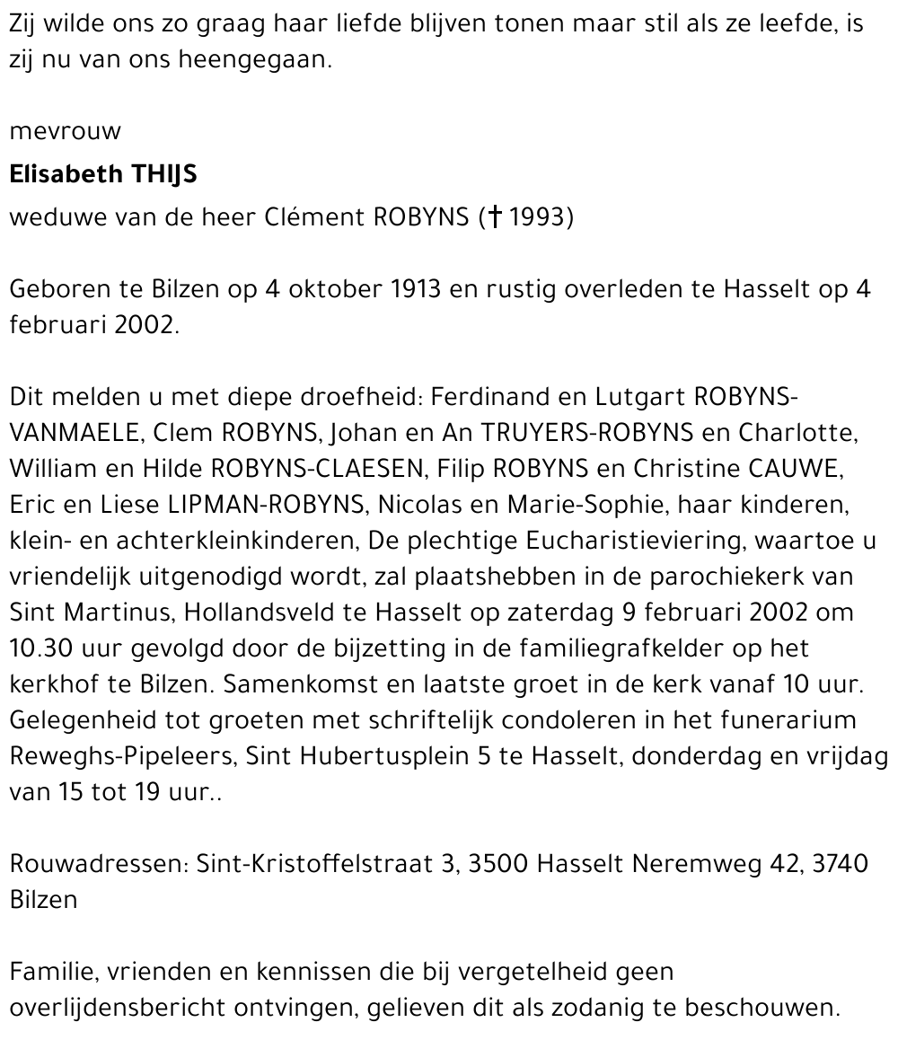 Elisabeth THIJS