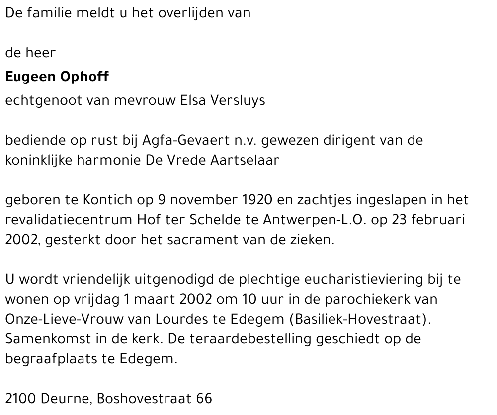 Eugeen Ophoff