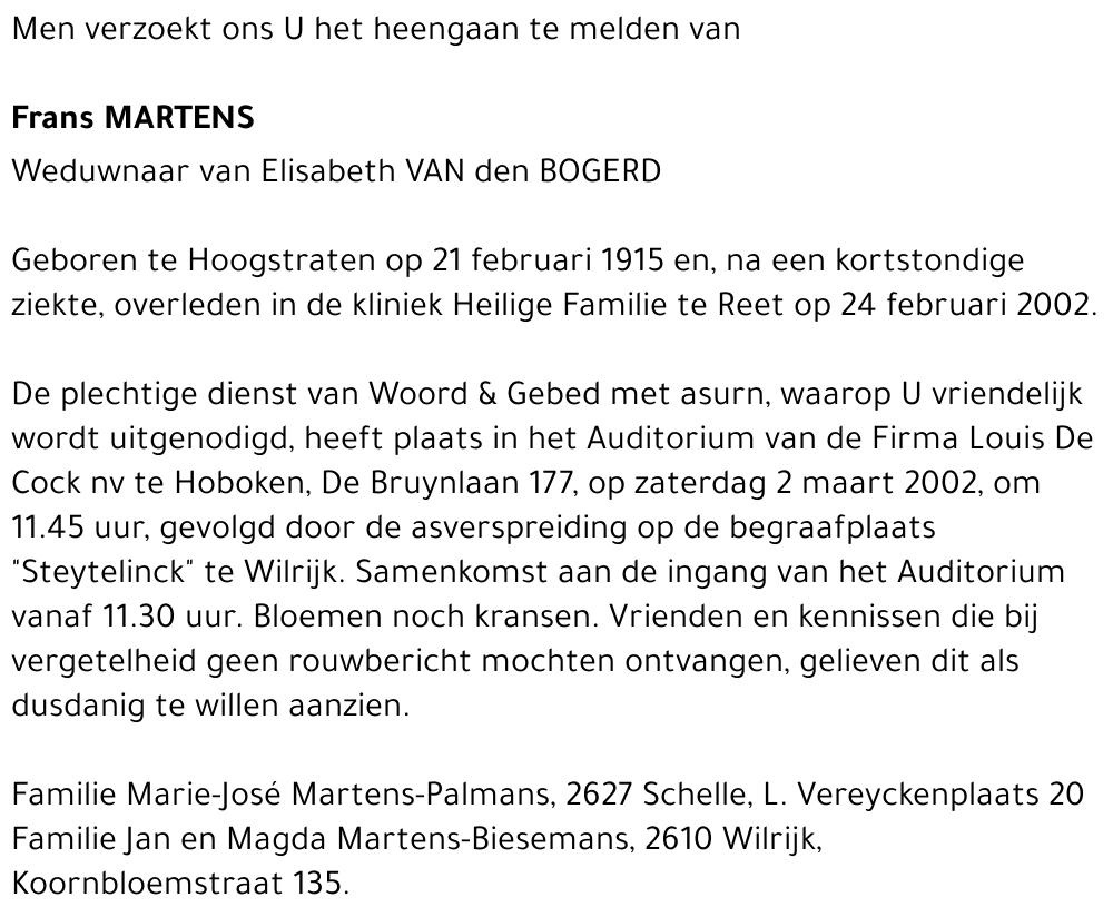 FRANS MARTENS