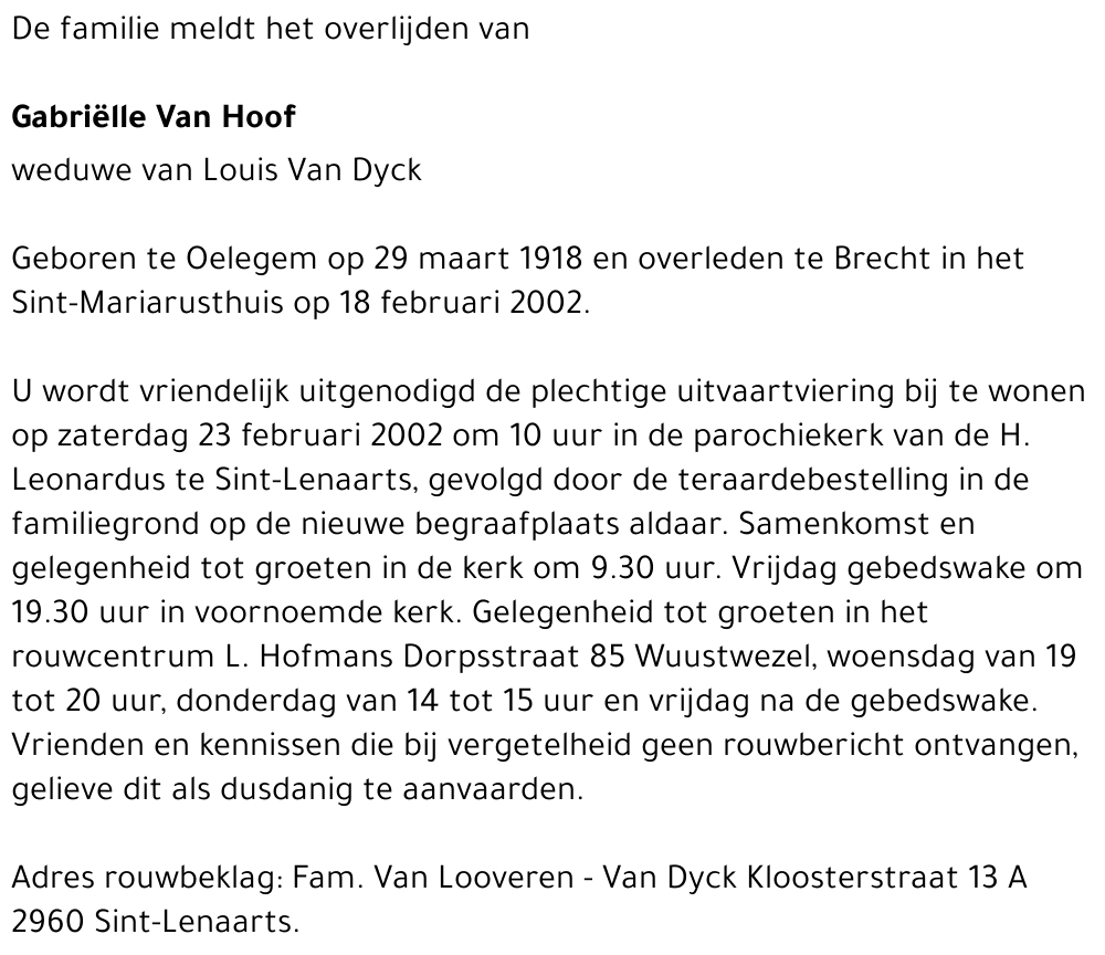 Gabriëlla Van Hoof