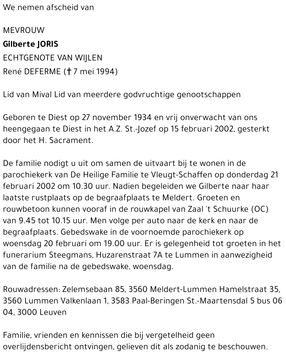 Gilberte Joris