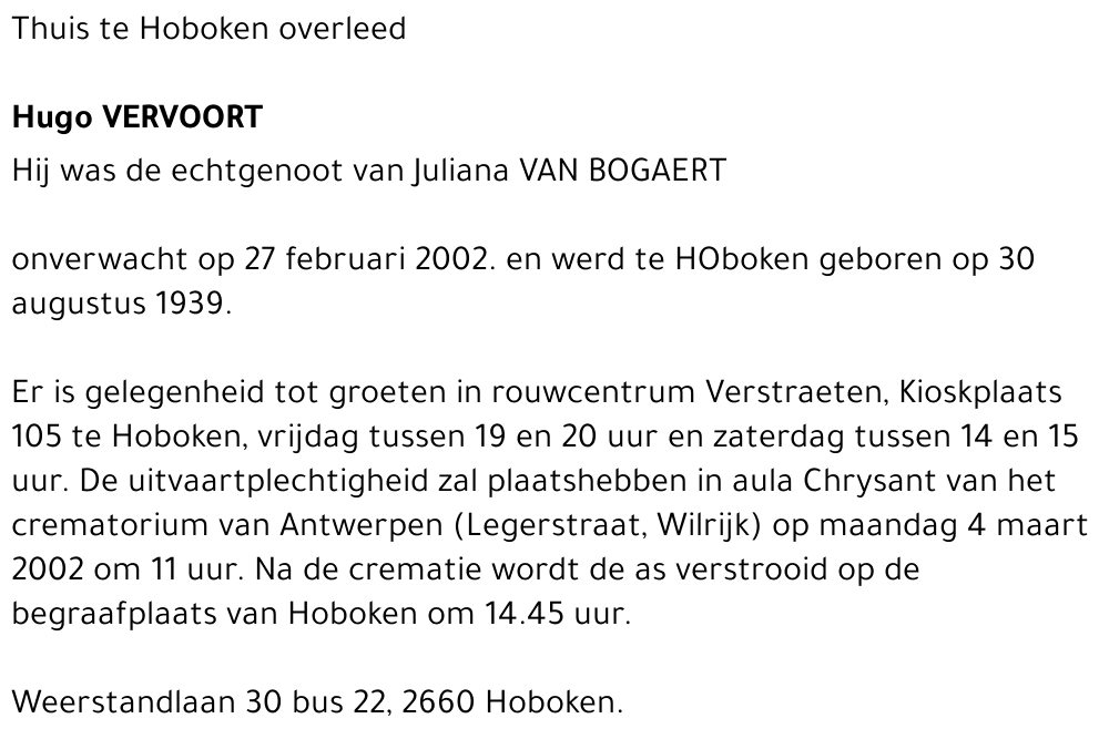 Hugo Vervoort