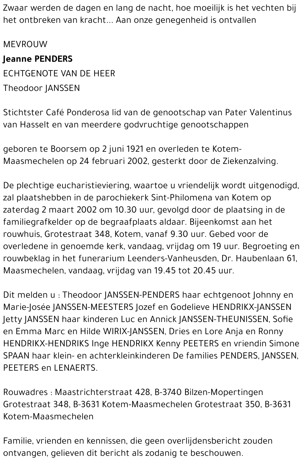 Jeanne Penders