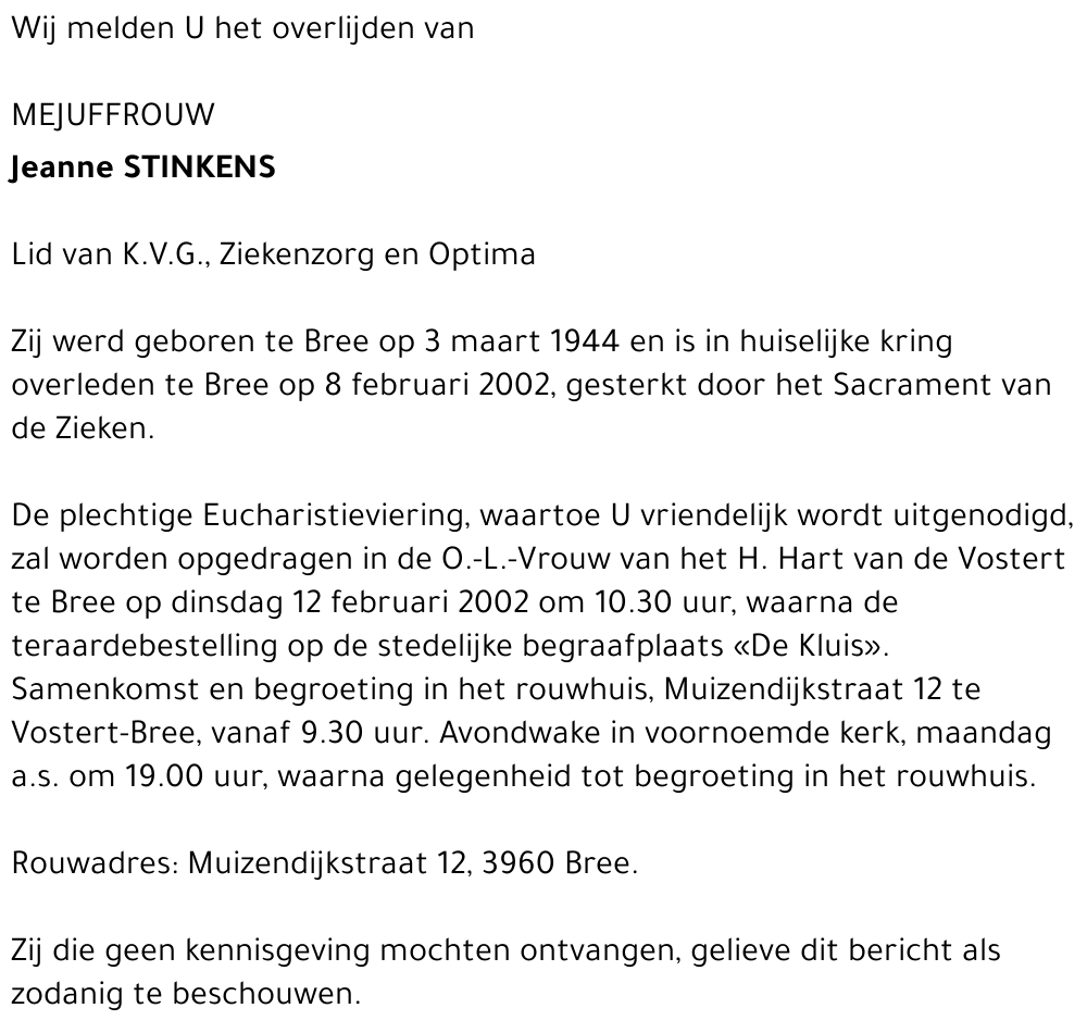 Jeanne Stinkens
