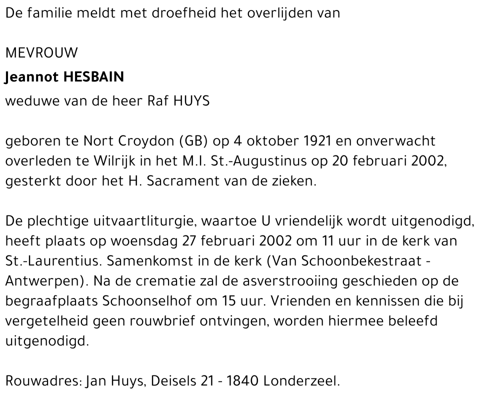 Jeannot HESBAIN