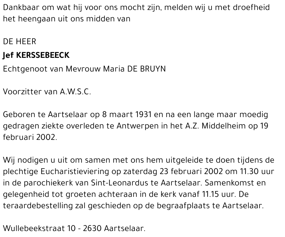 Jef Kerssebeeck
