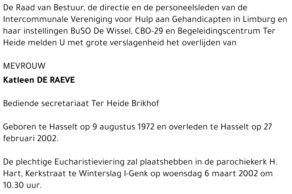 Katleen De Raeve