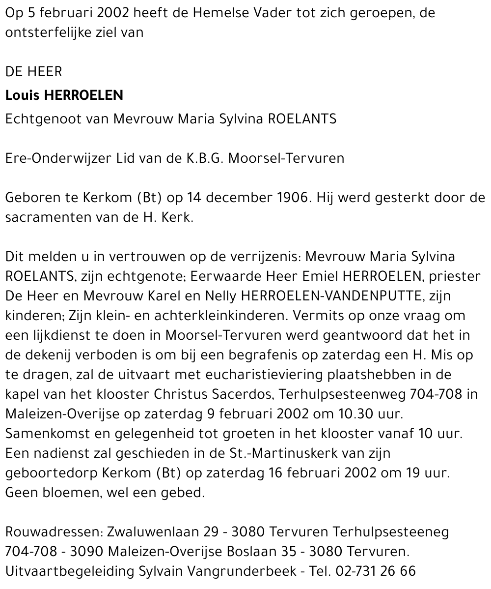 LOUIS HERROELEN