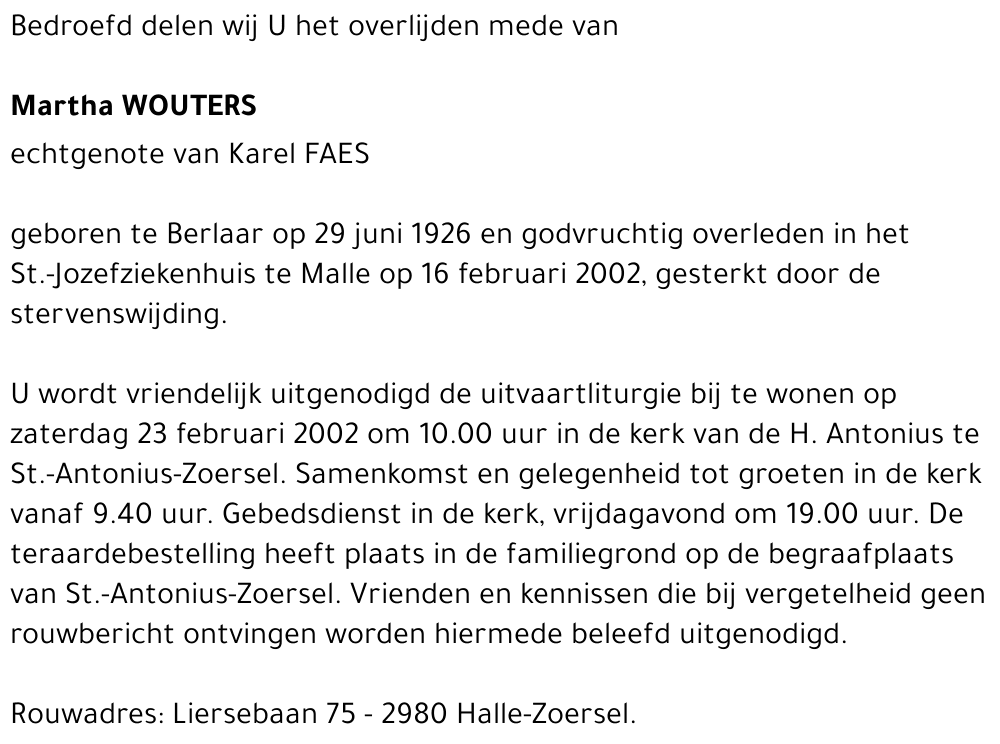 Martha Wouters