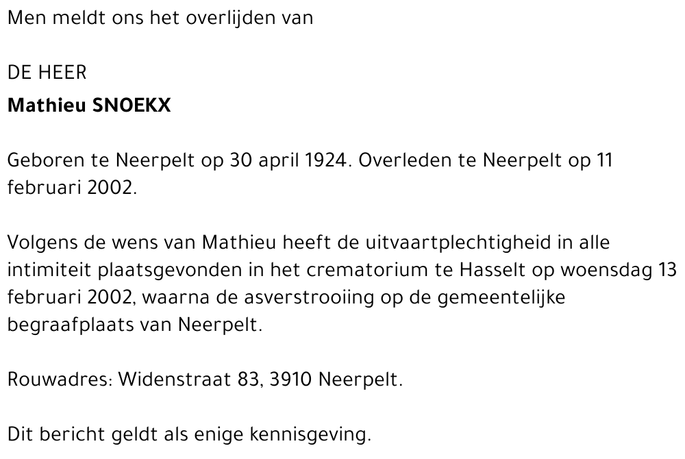 Mathieu Snoekx