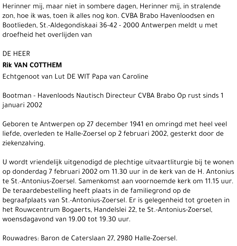 RIK VAN COTTHEM