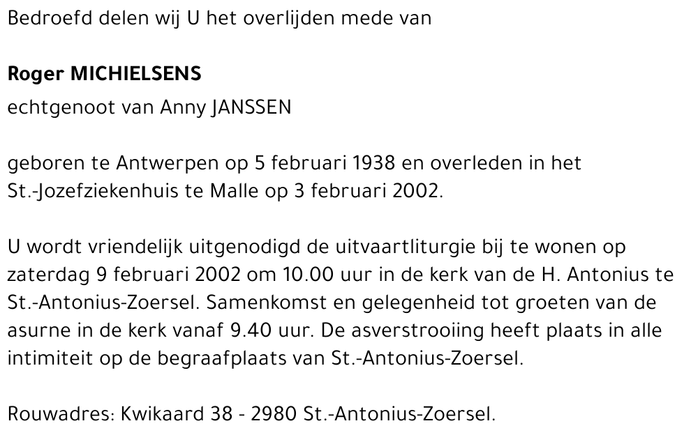 ROGER MICHIELSENS