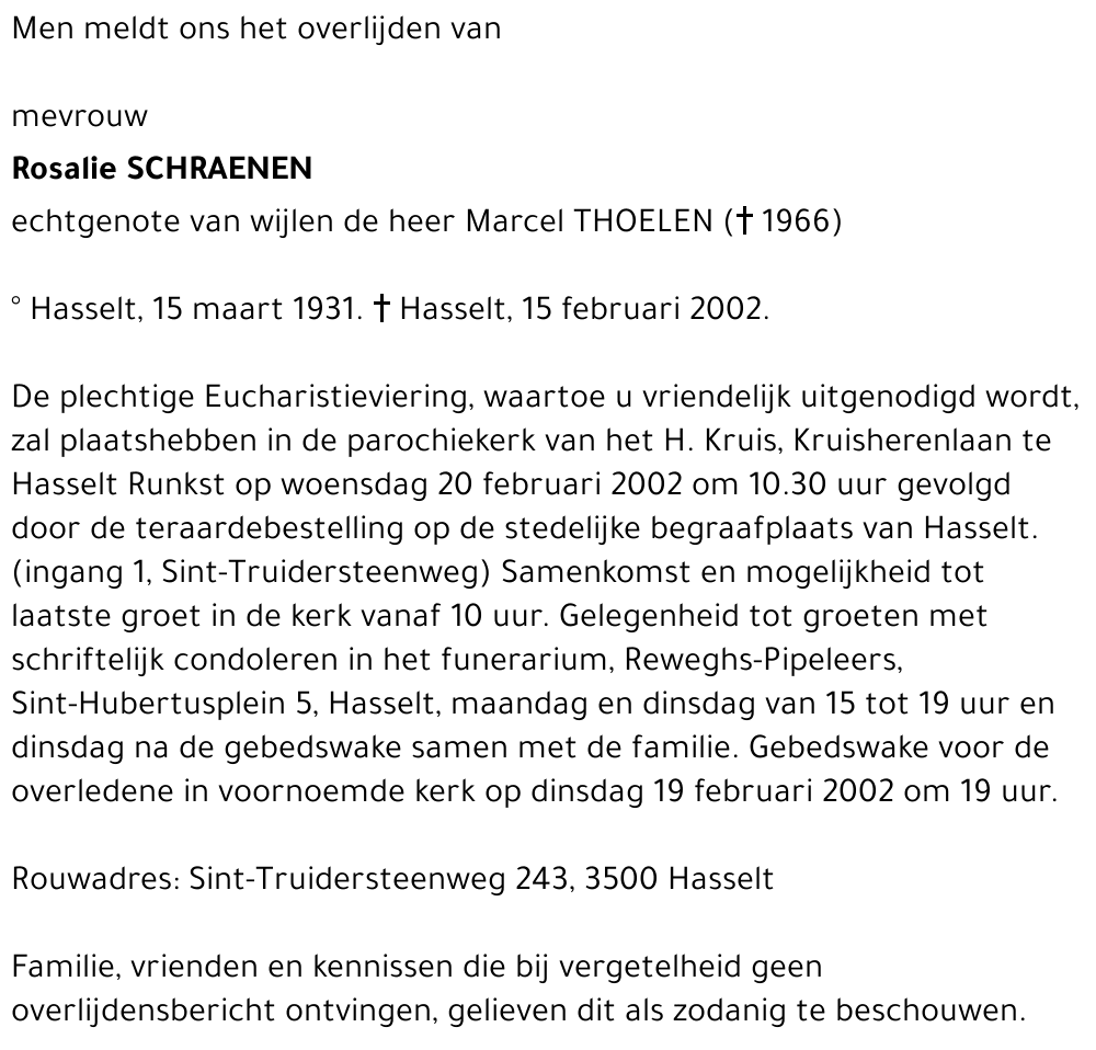 Rosalie SCHRAENEN