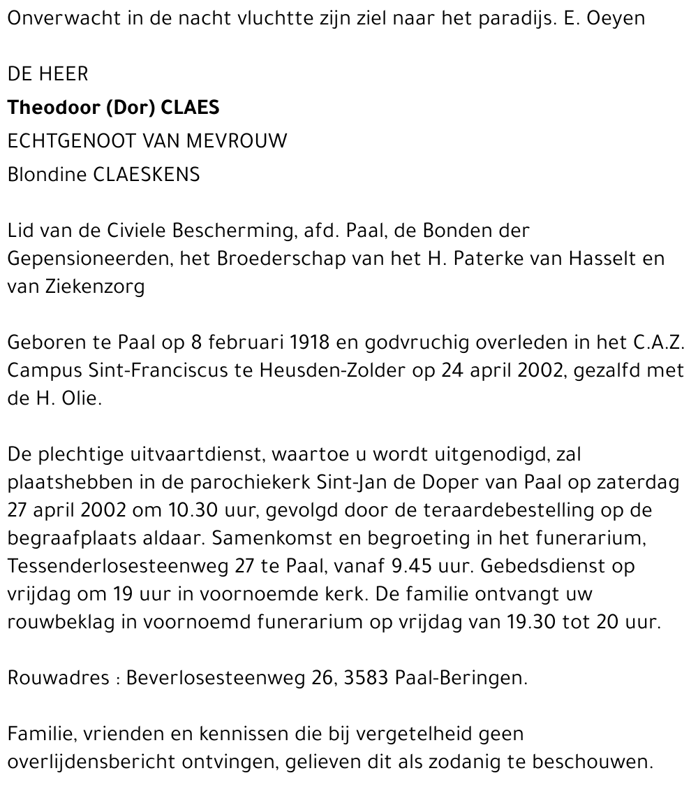 Theodoor Claes