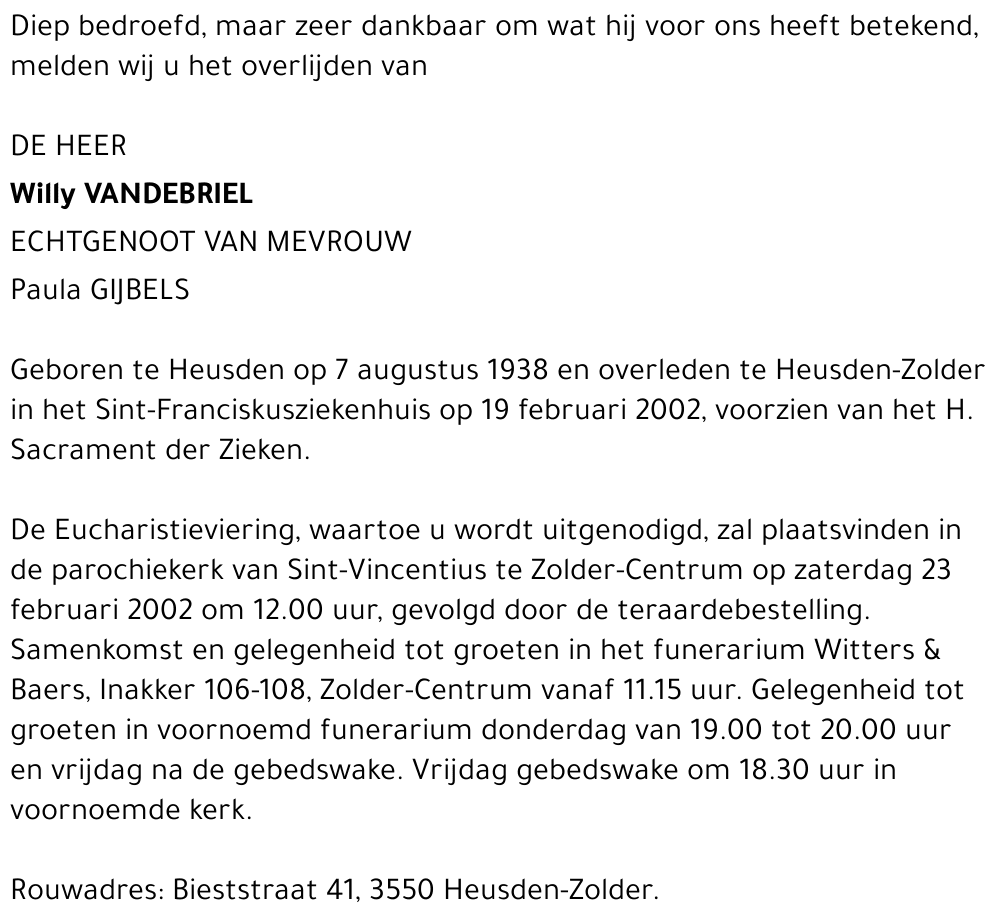 Willy Vandebriel
