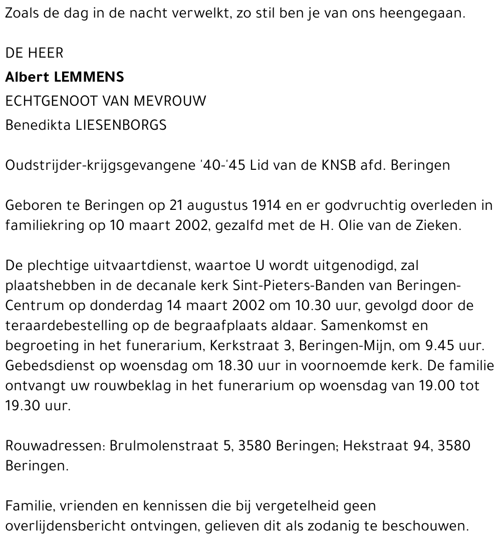 Albert Lemmens
