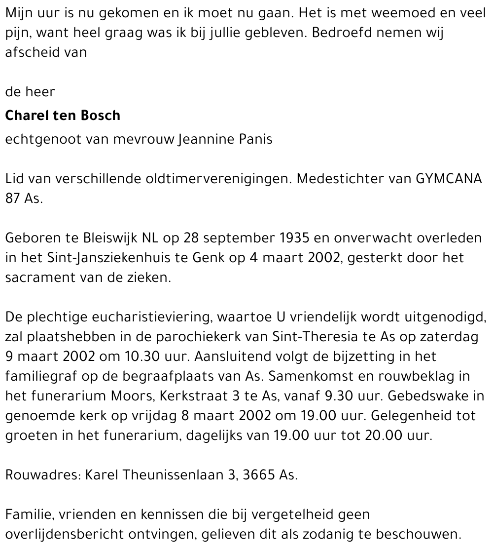 Charel ten Bosch