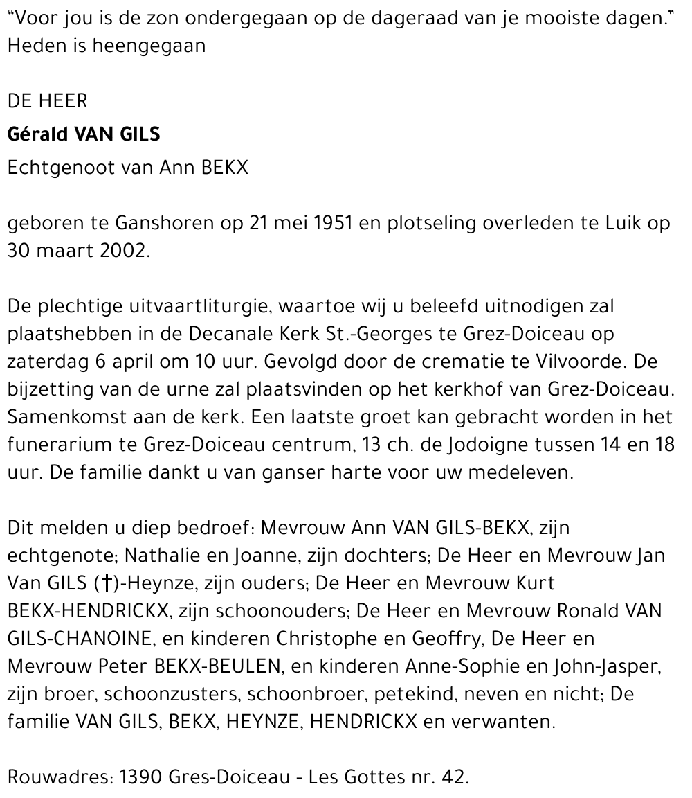 GÉRALD VAN GILS