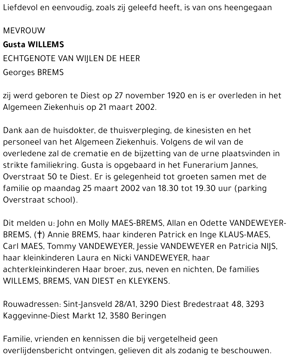 Gusta Willems