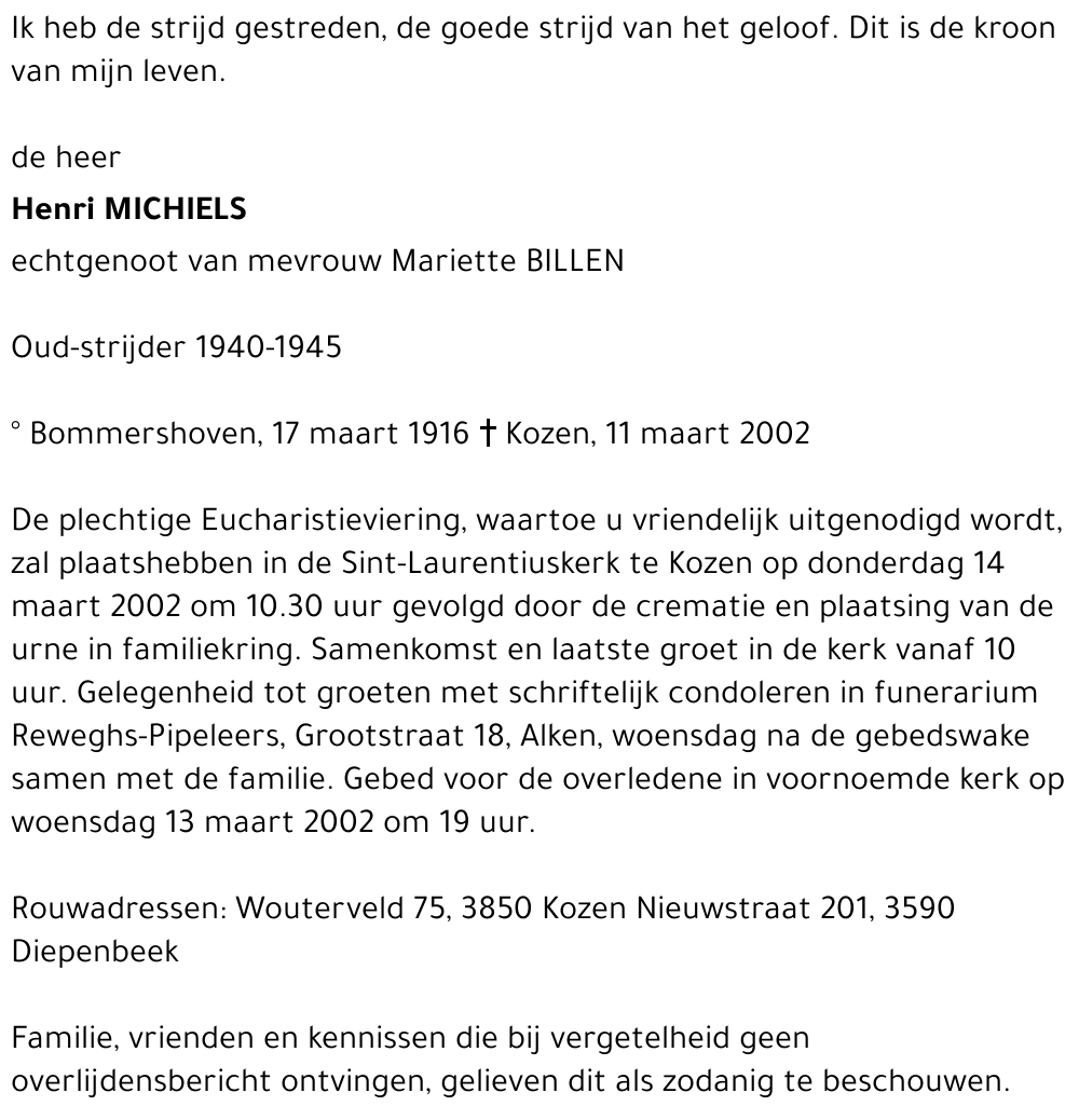 Henri MICHIELS