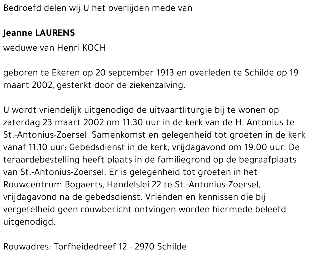 JEANNE LAURENS