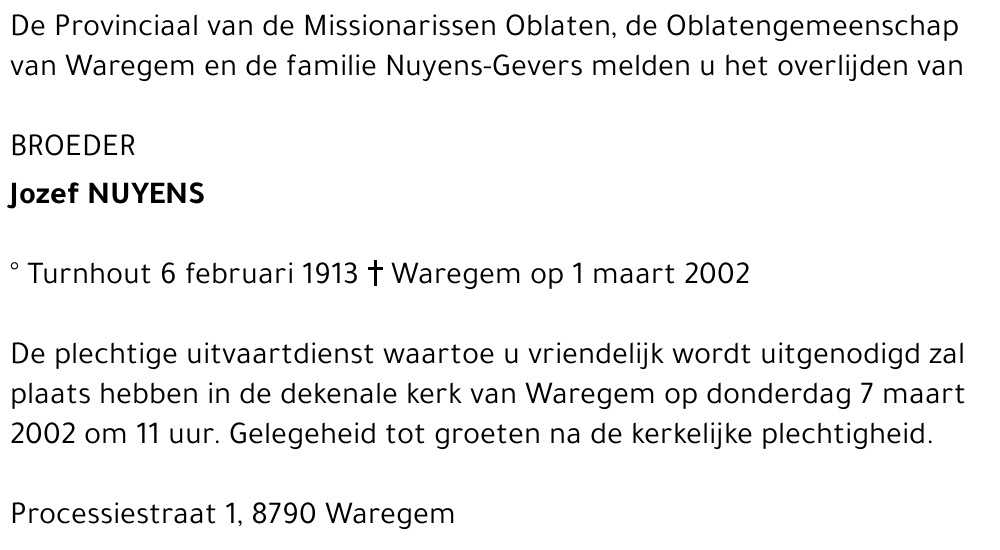 Jozef NUYENS