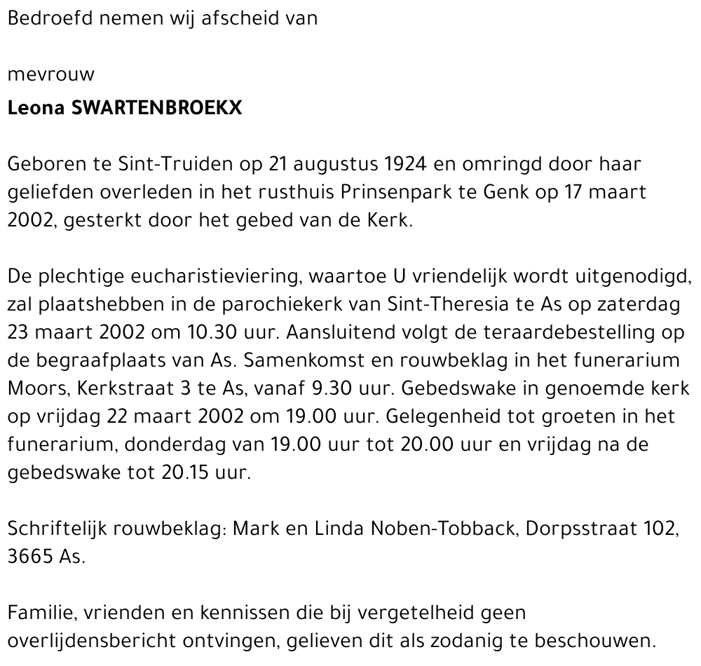 Leona Swartenbroekx