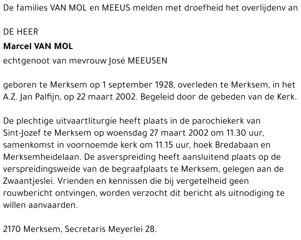 MARCEL VAN MOL