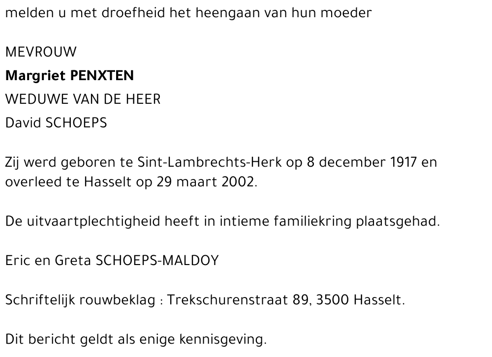 Margriet Penxten