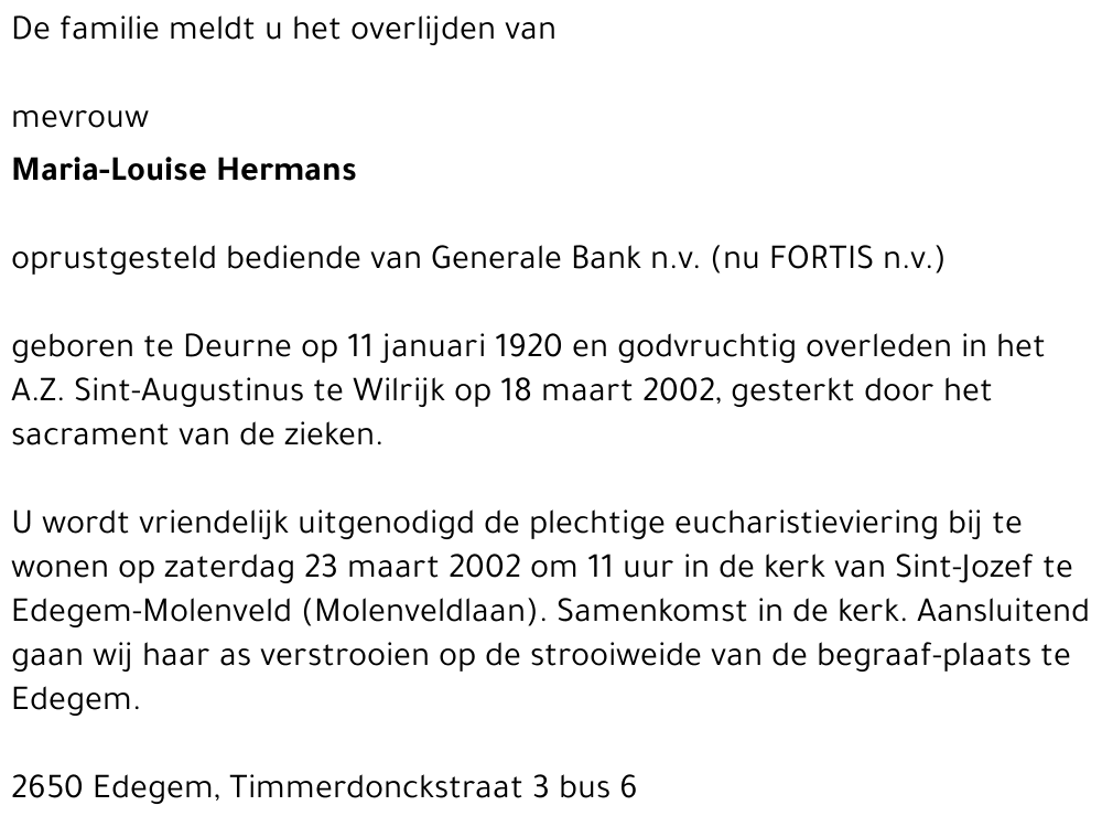 Maria-Louisa HERMANS