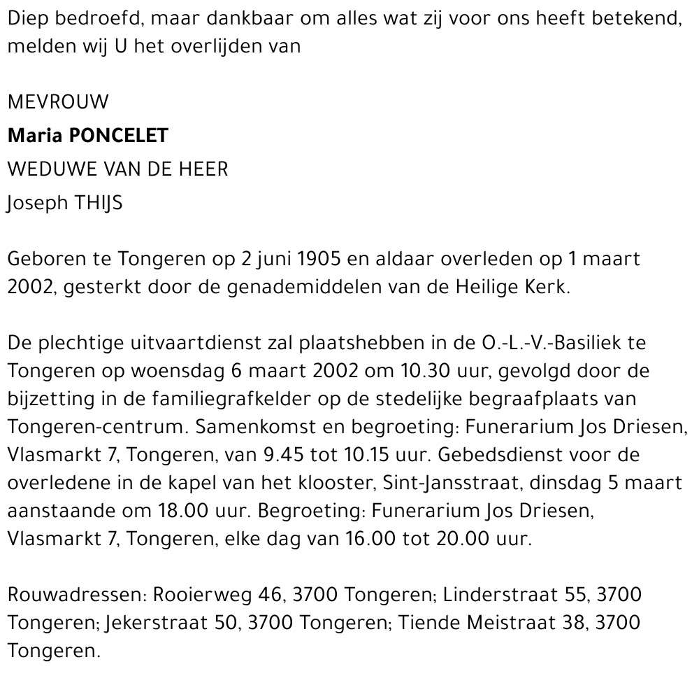 Maria Poncelet