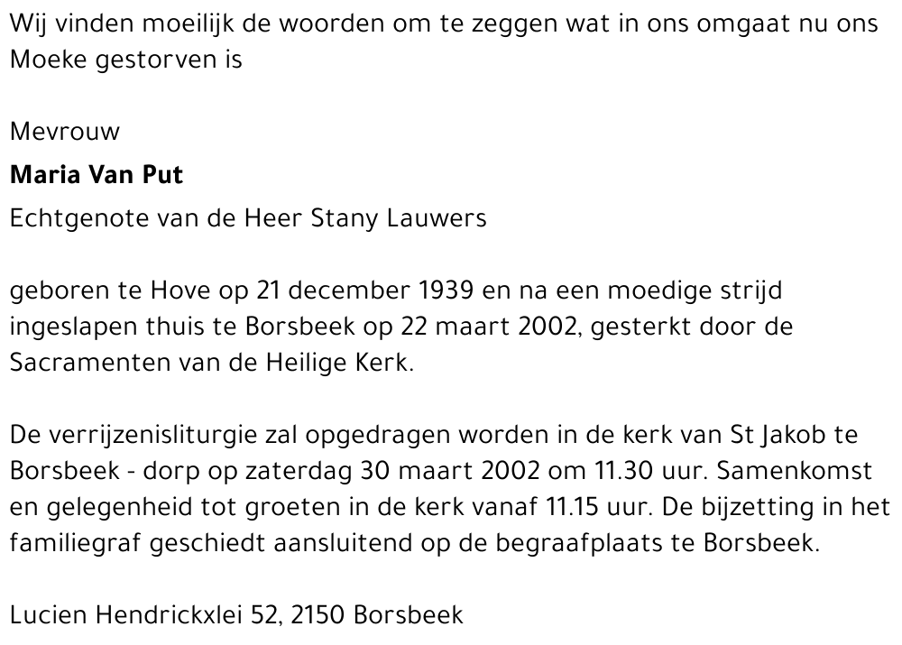 Maria Van Put