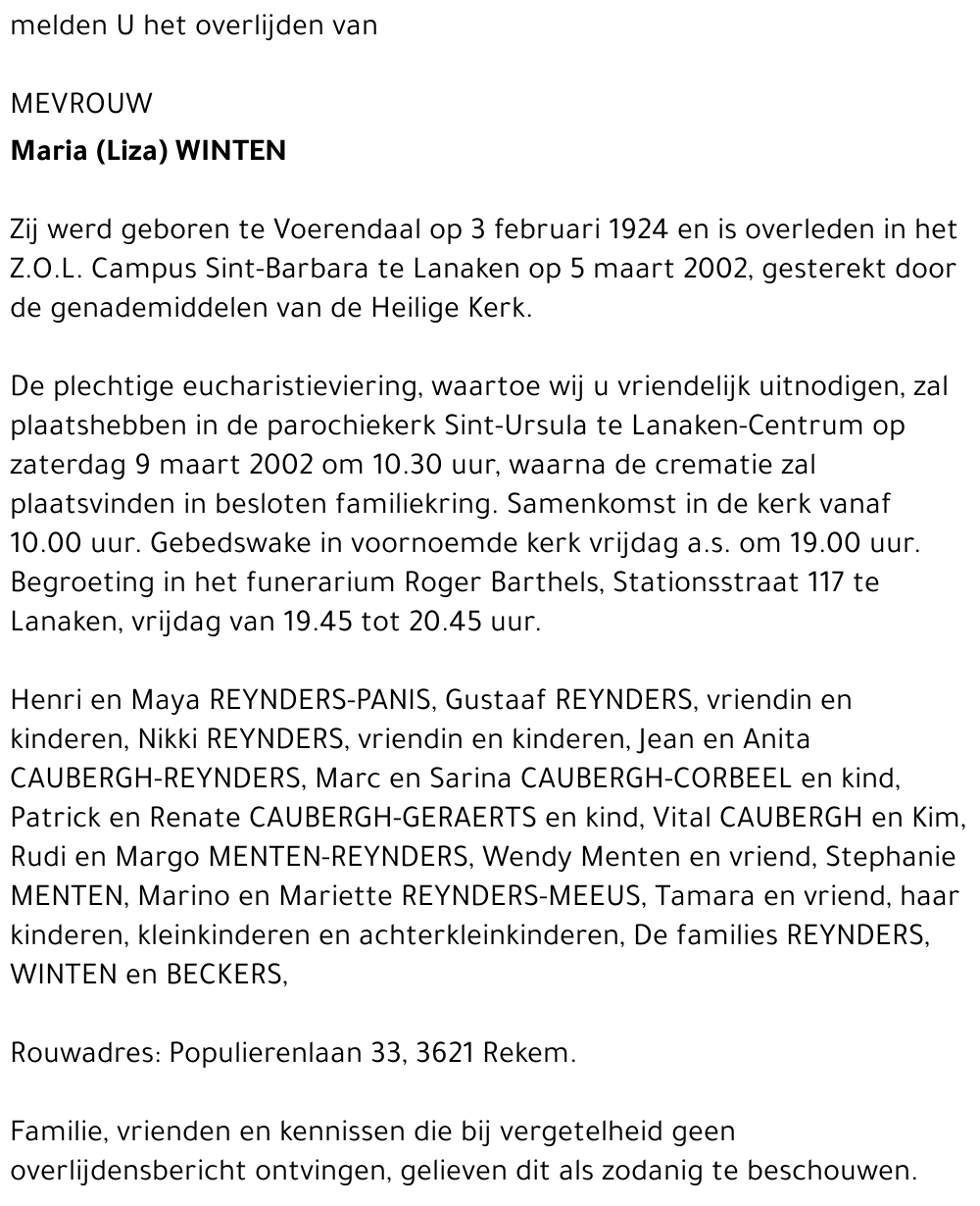 Maria Winten