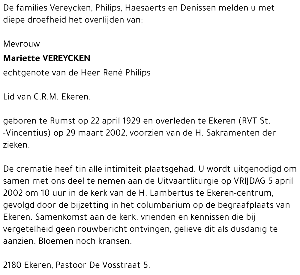 Mariette Vereycken