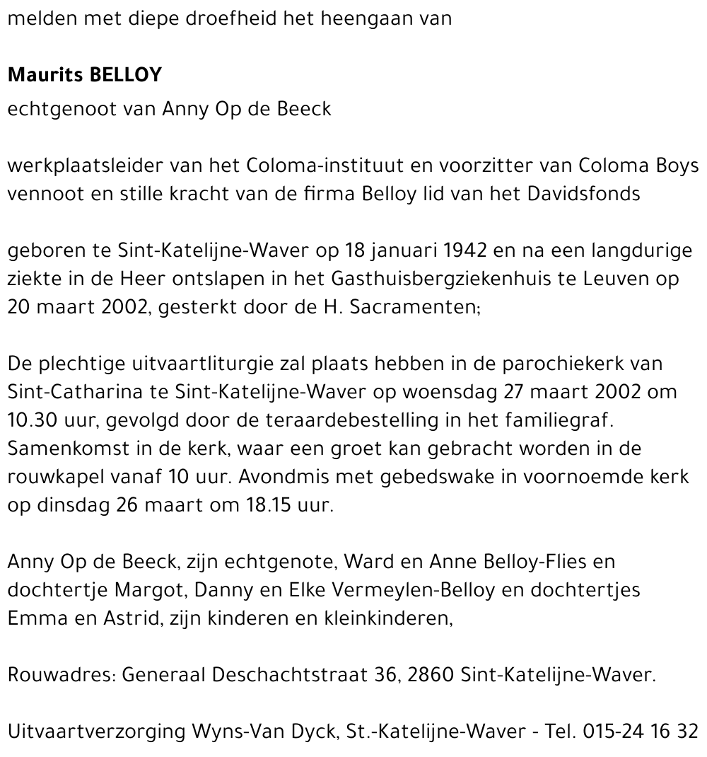 MAURITS BELLOY