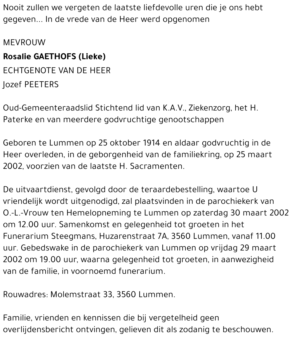 Rosalie (Lieke) Gaethofs