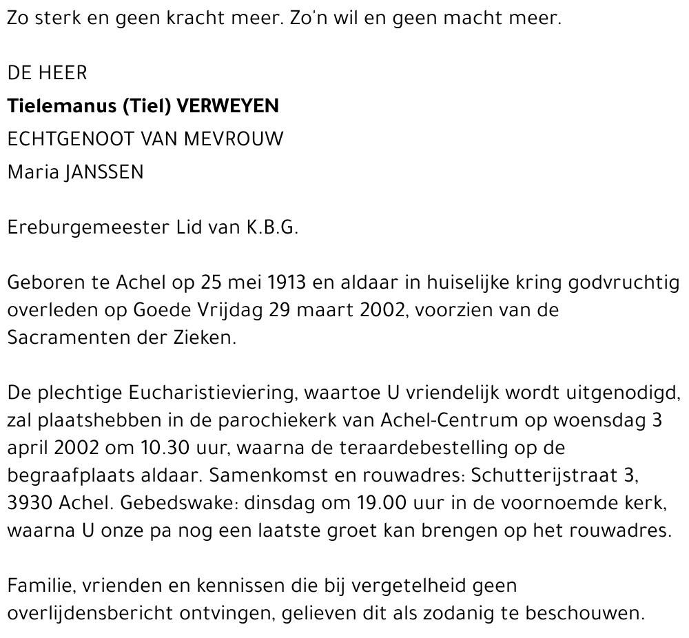 Tielemanus (Tiel) Verweyen