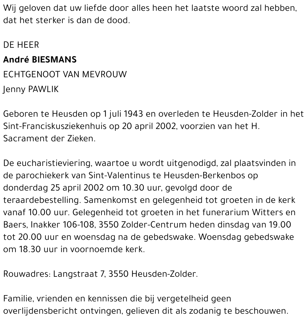 André Biesmans