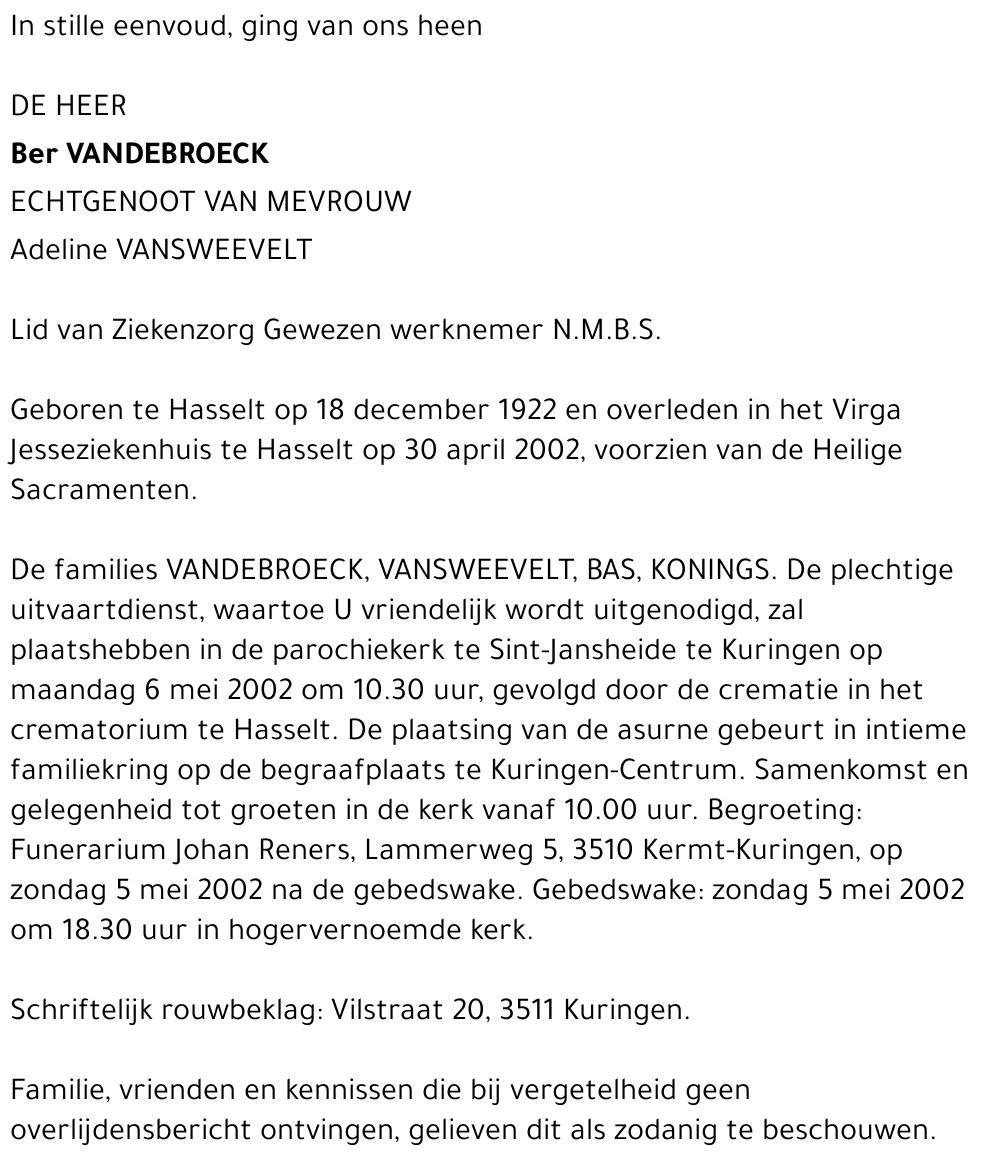 Ber Vandebroeck