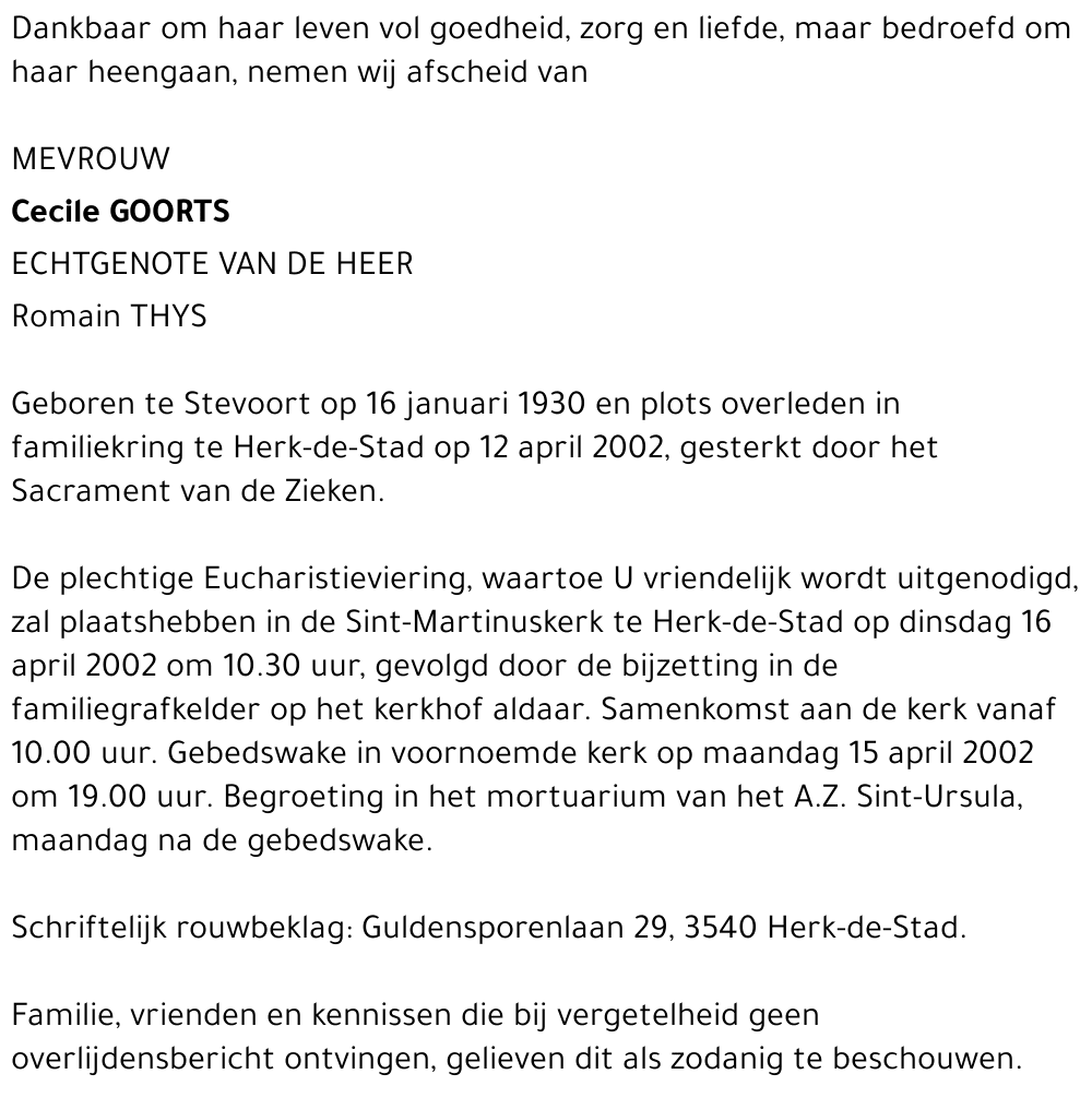 Cecile Goorts