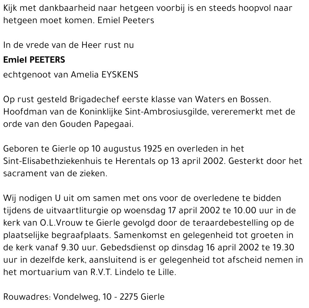 Emiel Peeters