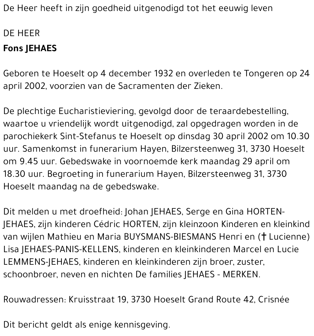 Fons Jehaes