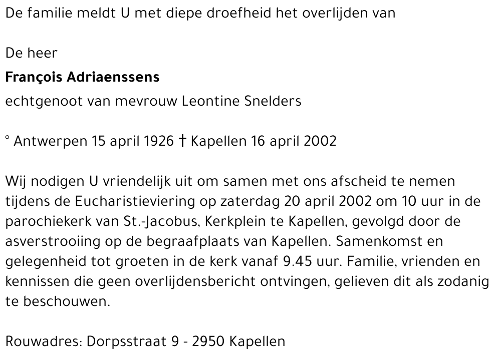 François Adriaenssens