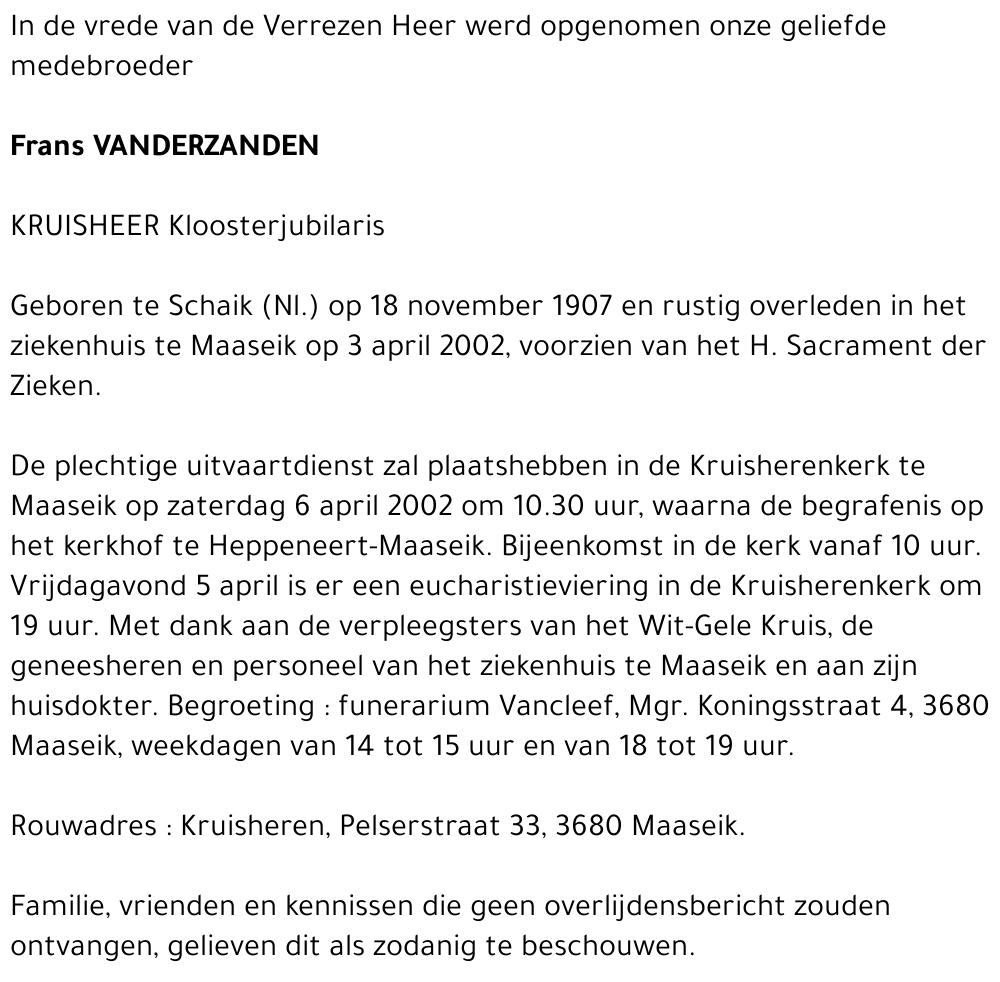 Frans Vanderzanden