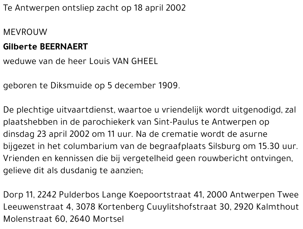 Gilberte Beernaert